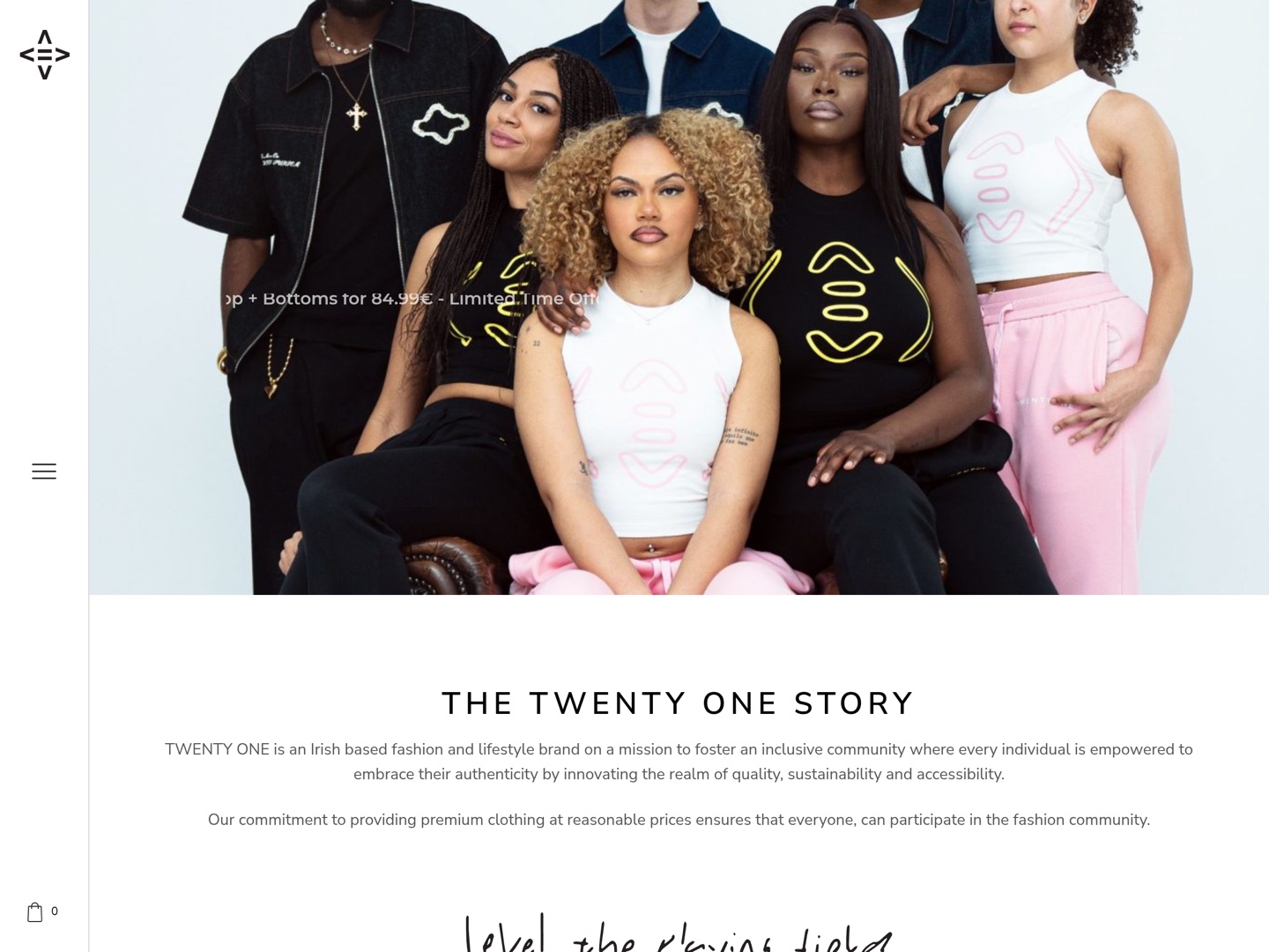 Twentyone Clothing website